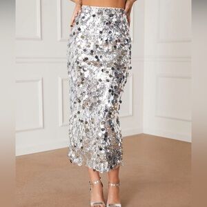 Liya Paillette Sequin Maxi Skirt